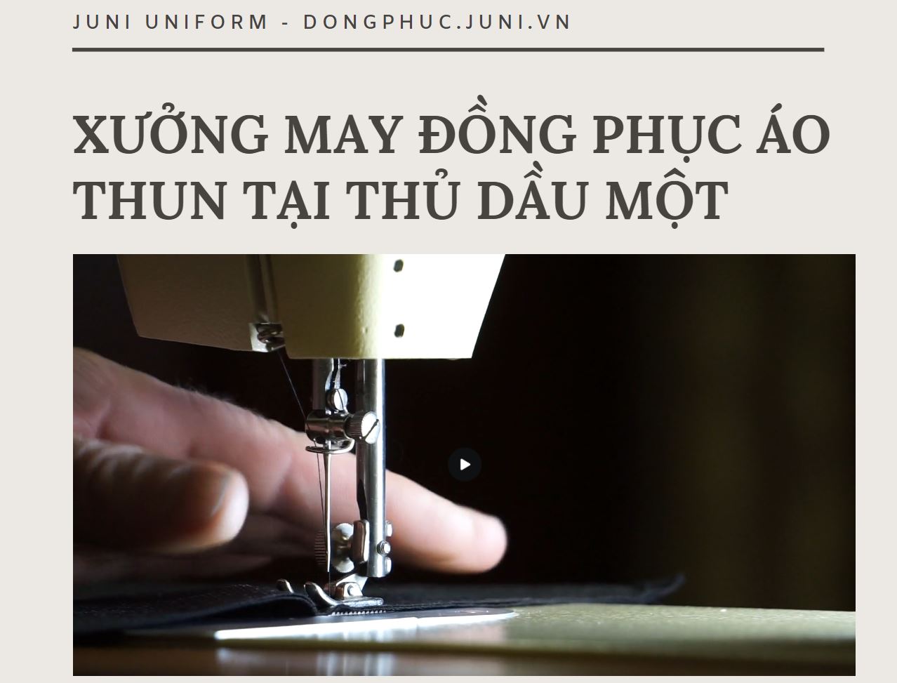 May đồng phục Thủ Dầu Một